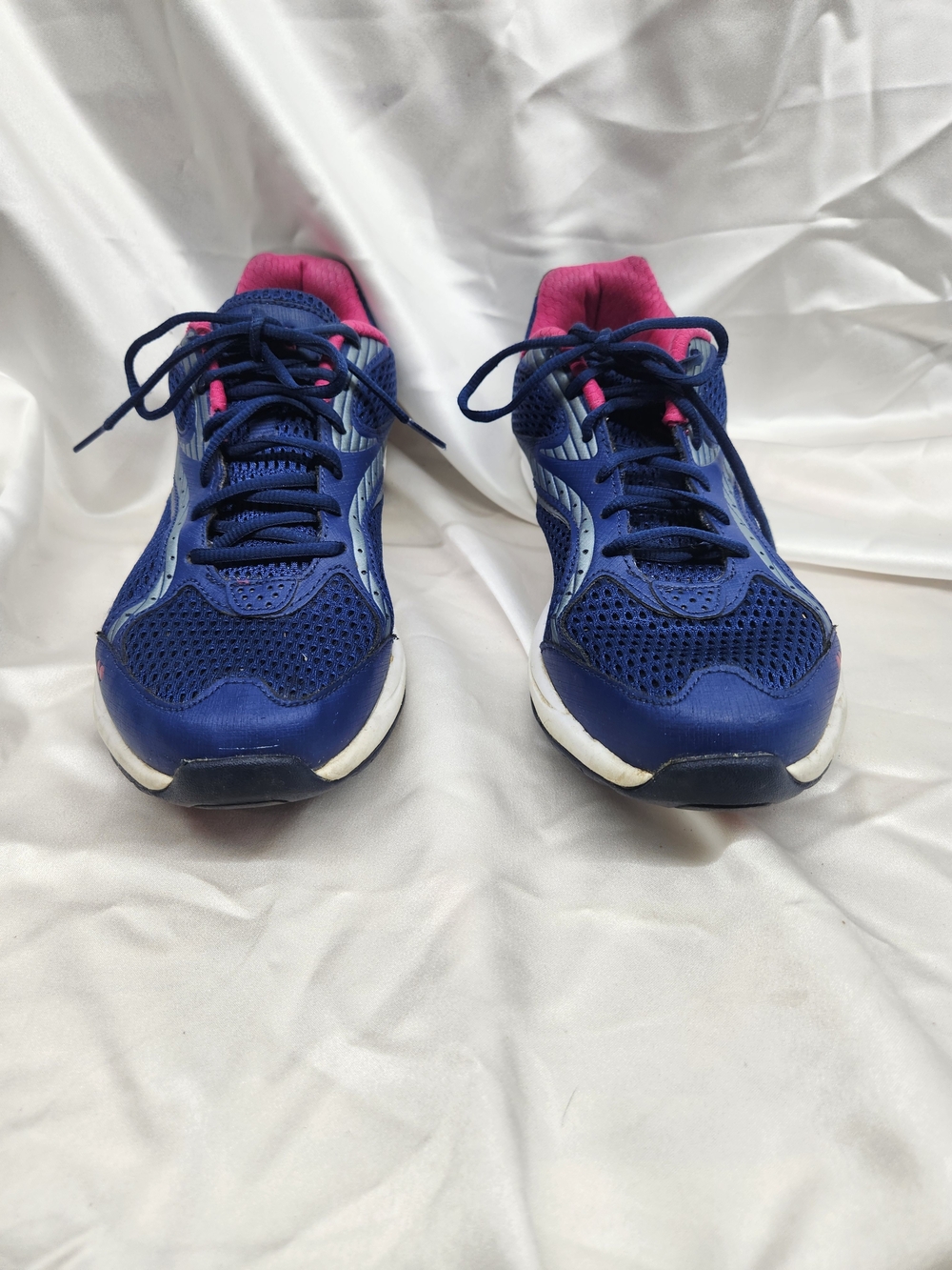 Ryka Navy and Pink Lace-Up Athletic Sneakers